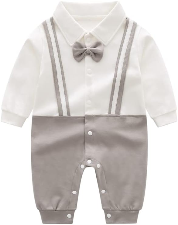Dječji dječak gospodin odijela, novorođenčad Formalni tuxedo One outfit, novorođenčad rub Bowtie, vjenčanica