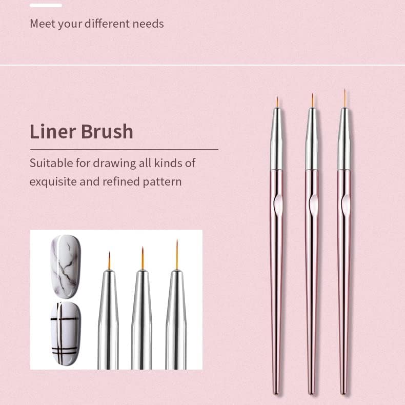 SDGH Nail Art Liner četkica za crtanje 10kom / Set akrilni puder za rezbarenje gela za produžetak manikure olovka