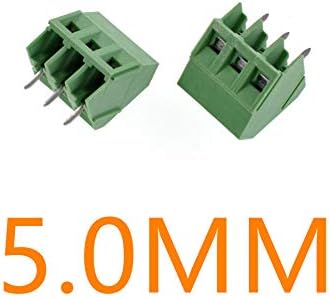 Oiyagai 30kom 5.0 mm Pitch 3-polni konektor za vijčani terminalni blok za montiranje na PCB 300V 10a zeleni AWG