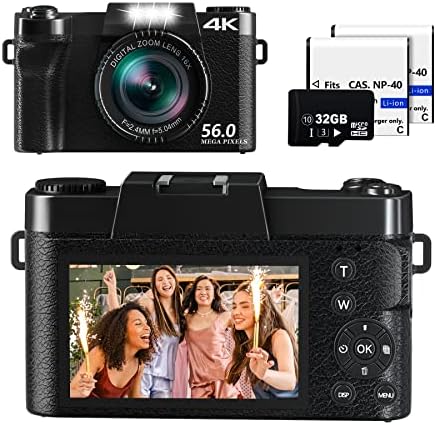 Saneen digitalna kamera, 4K & amp; 56mp kamere za fotografiju, mala & amp; kompaktna vlogging Video