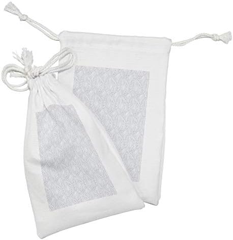 Lunarna torba za sivu i bijelu tkaninu 2, ručno crtano stil obrise Doodle Ispis sa cvjetnim motivima Pastelne