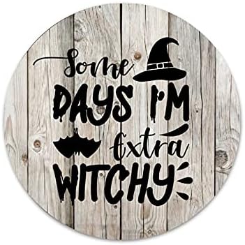 Neki dani im dodatni vještica smiješan limenka Halloween Searchhouse Dekor Metalni znak Vintage