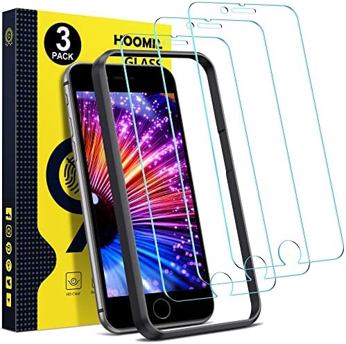 HOOMIL 3-Paket zaštitnik ekrana za iPhone 8/iPhone 7/iPhone se 2020/iPhone SE 2022, 4.7-inčni, 9h kaljeno staklo, sa jednostavnim instalacijskim alatom, bez mjehurića, HD Clear