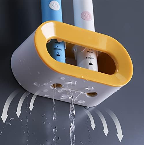 Cxyhmg električni držač četkica za zube, zidni pribor za kupatilo za djecu & porodični tuš.