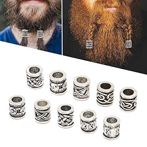 10kom Viking Beard perle za muškarce brada, privjesak za bradu za kosu i privjesak za kompas, Privjesci