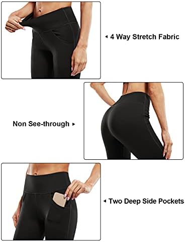 Promiranje bootcut joga hlače za žene visoke struk haljine pantalone platne kolica za bootleg vježbanje pant za casual rad