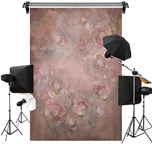 Kate 6. 5x10ft/2x3m Retro cvijet teksturirana pozadina za fotografiju Pink cvjetna fotografija za vjenčanje