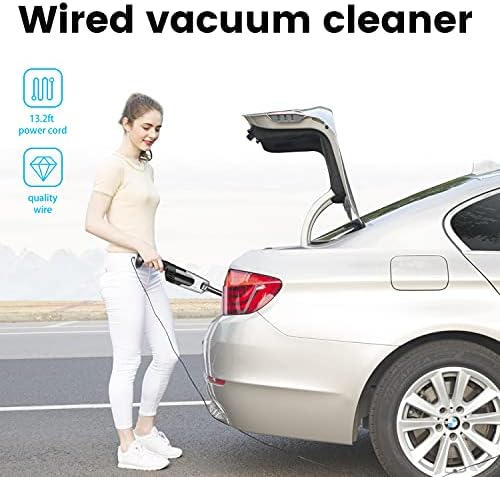 Yantu Auto vakuum, auto usisavač za automobilski zakupa 6000PA Mini ručni prenosivi kabelirani