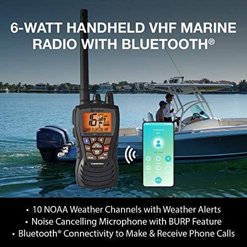 COBRA MR HH500 FLT BT ručni plutajući VHF radio - 6 Watt, Bluetooth, potopni, za otkazivanje buke Mic, LCD