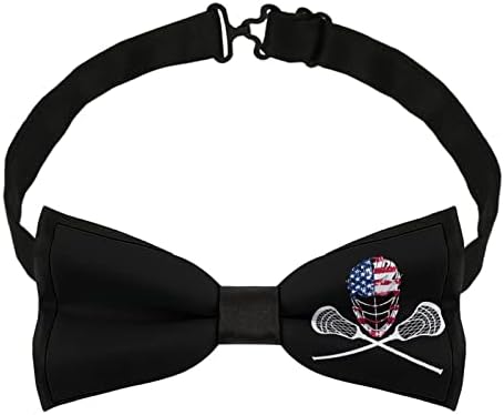 WEEDKEYCAT Lacrosse kaciga Zastava modni leptir leptir Pre-vezani oblik podesivi vrat formalno nošenje za muškarce dječake
