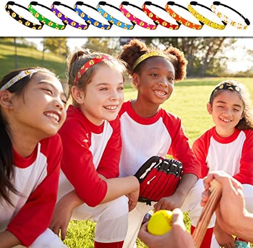 Chunyin 10 komada Softball trake za glavu za djevojčice Softball podesive elastične trake za glavu neklizajuće Softball trake za glavu sportske trake za kosu Softball pokloni za djevojčice žene tinejdžeri odrasli treninzi