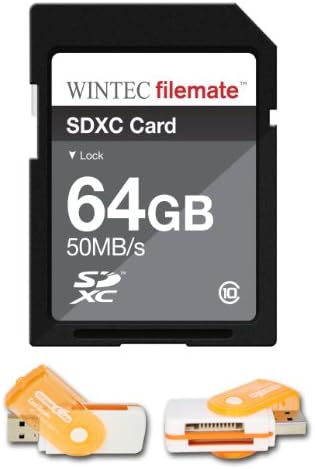 64GB Klasa 10 SDXC memorijska kartica velike brzine 50MB / SEC.za Panasonic DMC-FZ40K DMC-FZ47K kamere. Savršeno za brzo kontinuirano snimanje i snimanje u HD-u. Dolazi sa Hot Deals 4 manje sve u jednom čitač okretnih USB kartica i.