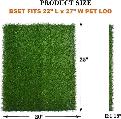 Podloga za mokraću od umjetne pseće trave 20 x 25 2 paketa, periva zatvorena za obuku noše zamjena travnjaka