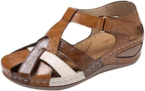 WICVIK ZATVORENO Prstene sandale za žene Ležerne prilike Dressy Summer Ortopedska sandala izdubljena