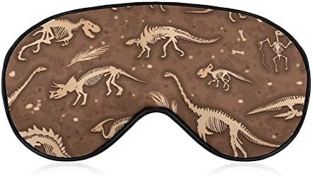 Dino skeleti fosilne maske za oči s podesivim kaišem za muškarce i ženske noći spavajući spavanje
