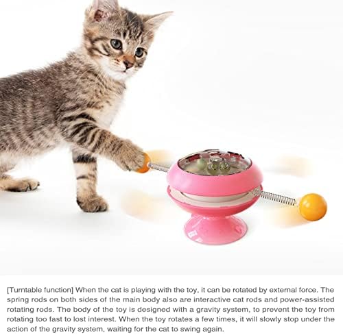 Comoone CAT interaktivne igračke za zatvorene mačke, smiješne mačiće igračke, kućne ljubimce Spring Igračka s lopticom za hvatanje vježbi, 3 visoke sadržaje, crvena